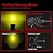 2PCS LED Lights Bar,4Inch 4D Lenses 36W Triple Yellow(Amber) Pods Row Beam,Waterproof Flood Spot Comb Driving Fog Light,for Truck Off Road Jeep SUV ATV UTV Boat
