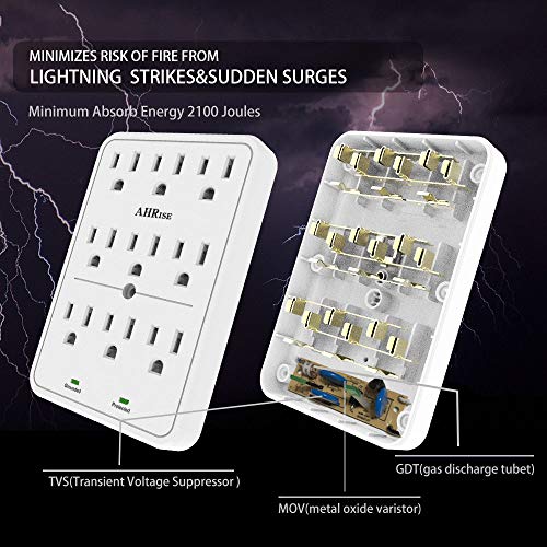 5 Protector+AHRISE+9+Outlet+Extender+Splitter