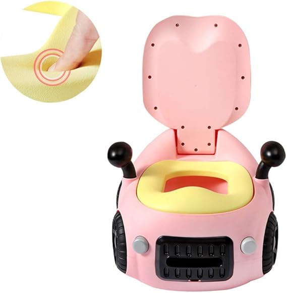 QFbp Imitation Car Child Toilet Bowl Potty, Double Armrest PU Cushion