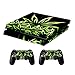 Skins for PS4 Controller – Decals for Playstation 4 Games – Stickers Cover for PS4 Console Sony Playstation Four Accessories PS4 Faceplate with Dualshock 4 Two Controllers Skin – Canabis Weedsthumb 3