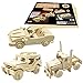 WoodFlair 3D Wooden Puzzle, Set of 3, Cars
