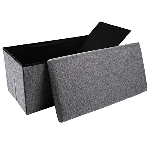 image for epeanhome Storage Ottoman Polyester Folding Stool,Foot Rest Seat,Clutt