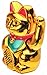 Battery Operated Feng Shui Lucky Cat Gold with Waving Arm, 5-Inches (High), Gold