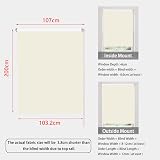 SMONTER 100% Blackout Roller Shades Beige 107x200 cm Waterproof UV Protection view 3