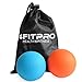 4FITPRO Lacrosse Balls - Deep Tissue Massager, Set of 1 Orange & 1 Blue- Safe & Effective to Relieve & Relax Myofascial, Foot, Chest & Back Muscles Includes Carry Bag