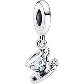 ZURWTCH Magical Cup of Tea Dangle Charm Fit Women Bracelet Necklaces Fashion Gifts 925 Sterling Silver DIY Jewelry