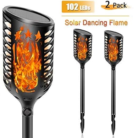 Amazon Com Areskey Solar Torch Lights Outdoor Waterproof 102