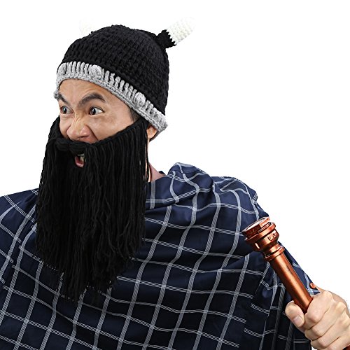 Zicac Costume Headwear Hats Hallowmas Cosplay Ghost Halloween Viking Beard Mustache - Image 5