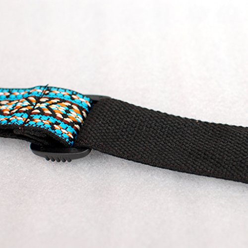 MUSIC FIRST Country style Soft Cotton & Genuine Leather Ukulele Strap Ukulele Shoulder Strap Version 2.0
