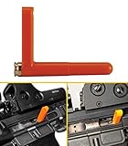 Ultimate Arms Gear .223 5.56 Caliber Ruger Mini14 Mini-14 Rifle Empty Chamber Ejectable Safety Flag Load Indicator Device Polymer & Brass Bottom Orange Dummy Ammunition Ammo Shell Round with Lanyard String Loop Hole to Attach