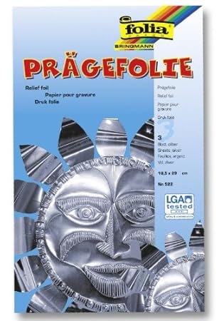 Prägefolie, 3 Bogen, 19x30cm, silber [Misc.]