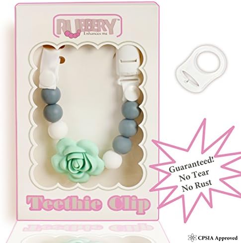 Silicone pacifier clip holder beads binky teething