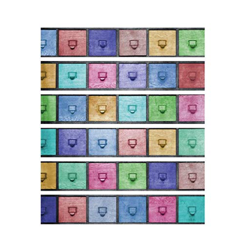 MISYAA Wall Stickers Removable Steps Stickers 6Pces Patterned Wall Decal Sticker for Living Room DIY Home Decor Ideas(A)