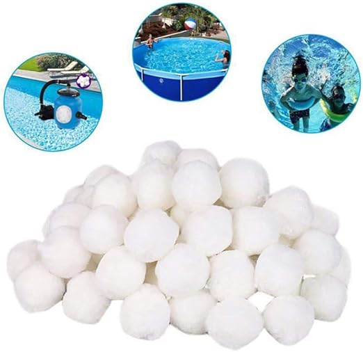 700g White Pool Filter Balls, Swimming Pool Cleaning Balls