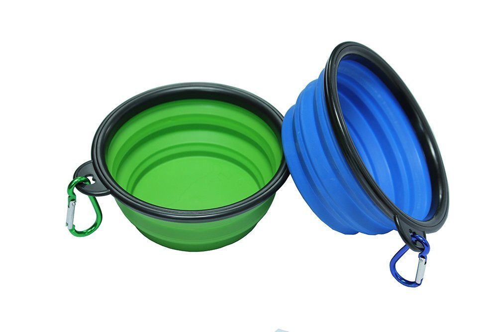 Sabuy Collapsible Pets Travel Bowl Set Of 2 Dog Pop Up Food