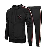 DUOFIER Men's Tracksuit Set Full Zip Long Sleeve