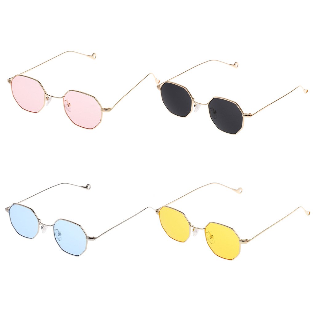 Buy Magideal 4pc Summer Octagon Sunglasses Men Women Retro Glasses Fashion Eyeglasses At Amazon In