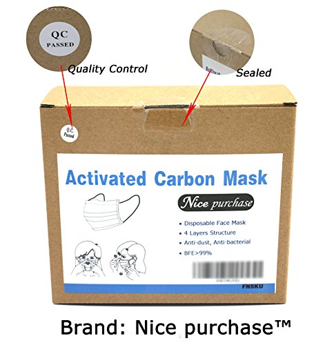 Nice purchase Four Layer Disposable Charcoal Activated Carbon Mask Filter Antivirus Bacteria - 100 Pieces (Each Piece Is Individually Packed)