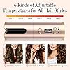 Cordless-Hair-Curler-QUARED-Portable-Auto-Curling-Iron-Anti-Tangle-LCD-Display-USB-Rechargeable-6-Temperature-Timer-Settings-Auto-Shut-Off-Hair-Curling-Wand-for-Hair-Styling-Anytime-Anywhere Cordless Hair Curler, QUARED Portable Auto Curling Iron Anti-Tangle, LCD Display, USB Rechargeable, 6 Temperature…