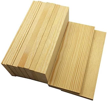 COOLOOdirect 10 Pieces Natural Pine Wood Rectangle Board Panel for Arts Craft - 10cm x 4cm x 0.6cm (3.93x1.57x0.24inch)