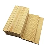 COOLOOdirect 10 Pieces Natural Pine Wood Rectangle Board Panel for Arts Craft - 10cm x 4cm x 0.6cm (3.93x1.57x0.24inch)