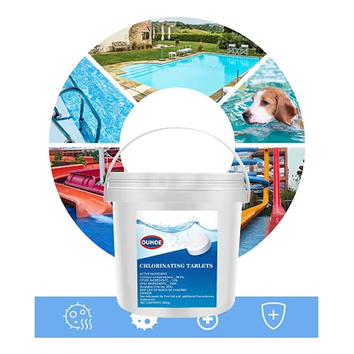 Chlorine Pool Tablets, 300Pcs Chlorinating Tablets Swimming Pool