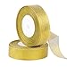 Feyarl Glitter Metallic Gold Ribbon 1-inch Wide by 50-yards (2 rolls X 25yd) Premium Sparkle Ribbon for Crafters Wedding Holiday Home Decoration Gift Wrap Card Making Hair Bows Floral Projects (Gold)