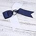 Cheerleading Bow Jumbo Cheer Bows 12 Pcs 7 Inch Ponytail Holder Cheerleader Bows Hair Tie (Navy Blue/White)