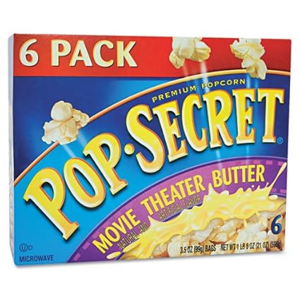 Microondas palomitas, Cine mantequilla, 3.5oz bolsas, 6/caja por ...