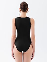 REORIA Women's Asymmetrical Shoulder Strap Bodysuit