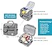Lunch Tote Bag & Reusable Sandwich Bag Bundle - Double Compartment Lunch Tote and snack Ziploc Bag - Food Grade Quality -Insulated Lunch Box for Kids Women Men - Eco-Friendly Travel Lunch Cooler