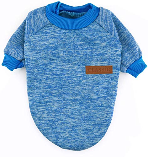 Dog Sweater for Small Medium Large Dog or Cat, Warm Soft Pet Clothes for Puppy, Small Dogs Girl or Boy, Dog Sweaters Shirt Jacket Vest Coat for Winter Christmas (XL, Grey+Navy+Blue)
