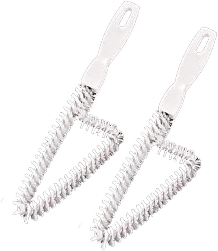 JJMG 2 Pcs Multi-Functional Triangle Shaped Kitchen Bathroom Window Sliding Door Sturdy Track Cleaning Brush Cleaner Scrubber Tool