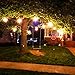 Amico 48FT LED Outdoor String Lights Weatherproof Vintage Dimmable Edison Plastic Bulbs with 15 Sockets