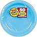 Caribbean Blue Round Disposable Plastic Plates - 7