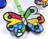 Romero Britto Butterfly Luggage Tag Travel Bags ID Name Bag Backpack Custom New