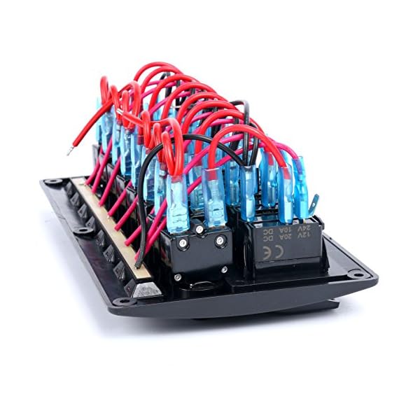 Amarine-made-8-Gang-Red-LED-Indicators-Rocker-Circuit-Breaker-Waterproof-Marine-Boat-Rv-Switch-Panel-PN-CB8-R