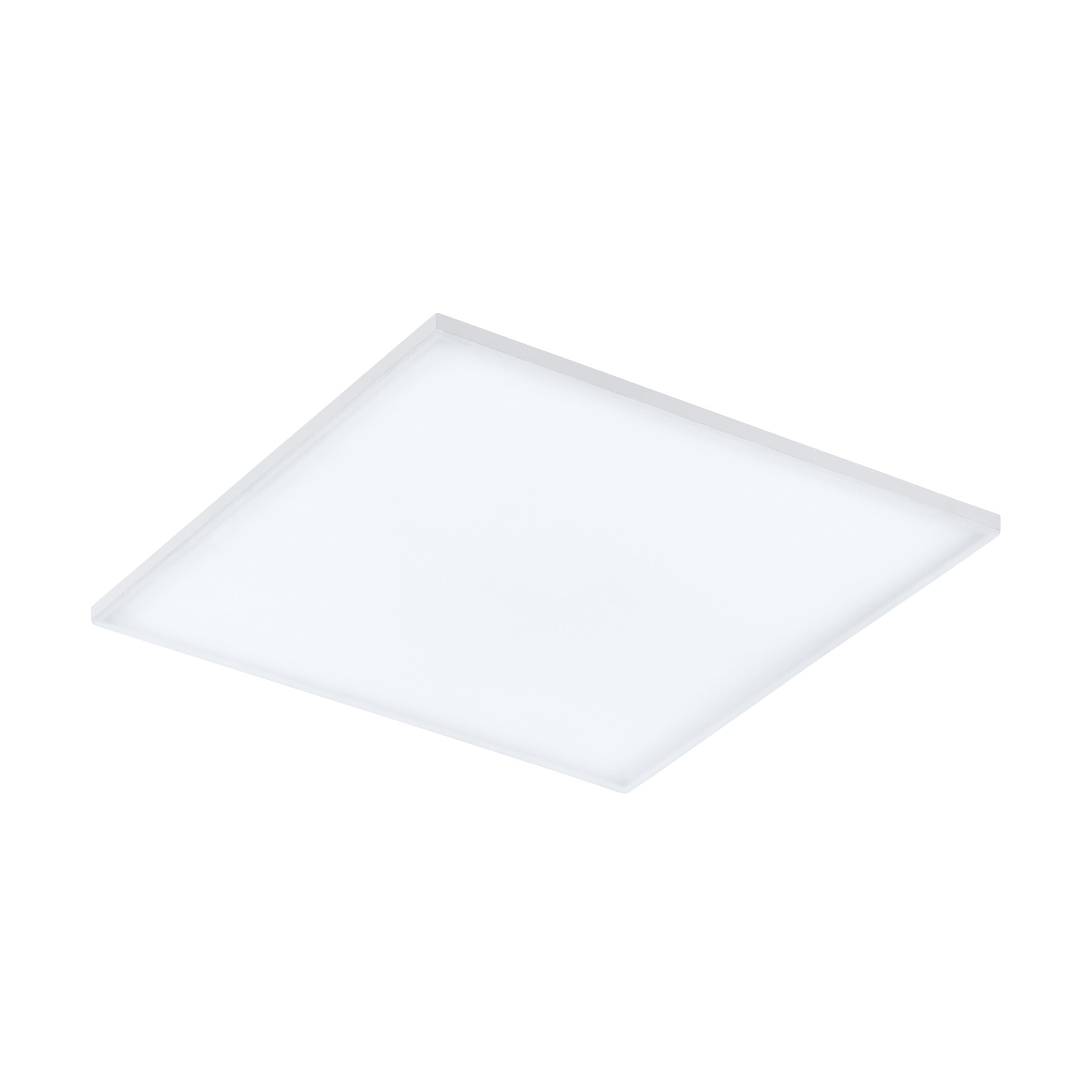 EGLO Turcona LED Ceiling Light, 1-Bulb Ceiling Light, Living Room Lamp, Kitchen Lamp Made of Steel and Plastic, Hallway Lamp Ceiling in White, Satined, L x W 59.5 cm