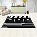 ALAZA Classic Movie Clapboard Black Area Rug Rugs Non-Slip Floor Mat Doormats for Living Room Bedroom 60 x 39 inches