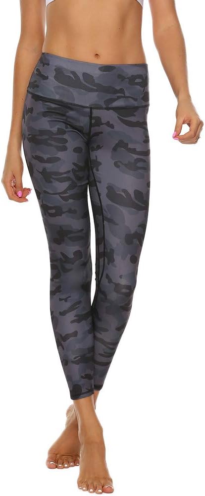 Womens High Waist Yoga Pants Tummy Control Workout Running Yoga Leggings