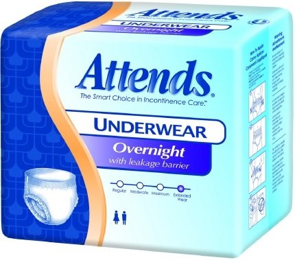 AttendsÂ® Absorbent Underwear Pull On Disposable Heavy Absorbency White X-Large 58-63 Inch Waist / Hip BG/12