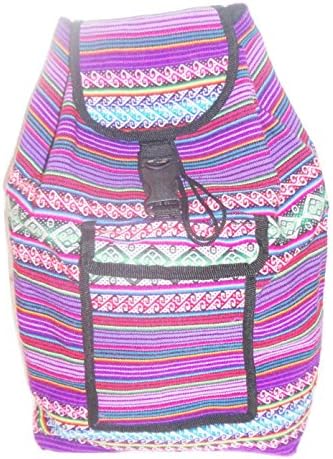 Peru Beach Picnic Purple Wool Backpack Bag