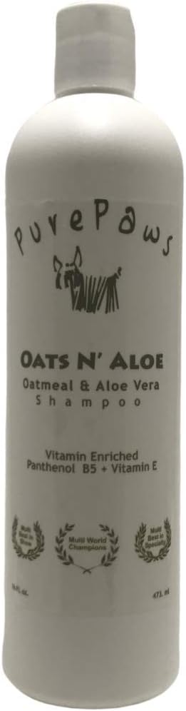 pure paws oatmeal and aloe vera shampoo