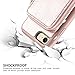 ZVE Leather Wallet Case for iPhone SE 2022 5G, iPhone 8/7 - 4.7 inch, Rose Gold