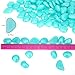 CHASOEA 100 pcs Man-made Glow Pebbles Stones Glow in the Dark Stones Garden Decor Glow Gravel Stones for Garden Walkway And Fish Tank Decoration,And Children Play Games
