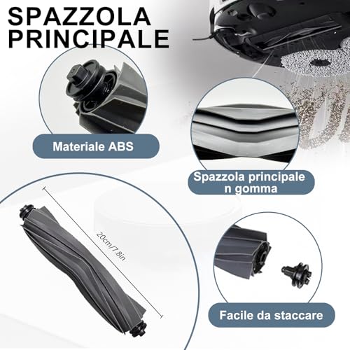 Homruich 22 Pieces Accessories for Mova P50 Pro Ultra/P50 Pro, Dreame X40 Ultra Complete / L40 Ultra, 2 Main Brush, 4 Towels, 4 Filters, 6 Dust Bags, 6 Side Brushes