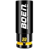 BOEN 22mm 1/2" Drive Wheel Protector Impact Socket, Non-Marring Thin Wall Wheel Protector Nut Socket, Color-Coded, Embossed and Painted Marking, CR-MO Steel