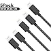 TNSO [5 Pack] iPhone Charger Extra Long Lightning Cable USB Charger Cord Nylon Braided 8 Pin Compatible with iPhone X/8/8 Plus/7/7 Plus/6/6 Plus/6S/6S Plus/5/5S/SE,iPad,iPod (Black and white)