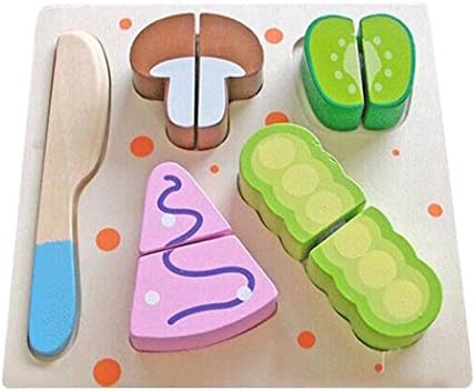 Wooden Toy Cooking Kitchen Food Pretend Play Puzzle Educational Toys for Children (Dessert)