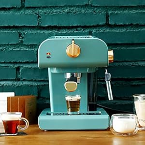 220 V automatische espressomachine, sproeier, latte, koffiezetapparaat, retro vintage design koffiezetapparaat